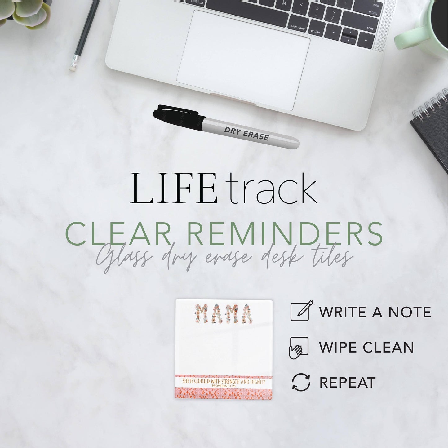 Dry Erase Note Tile - Mama