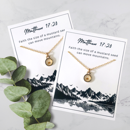 Matthew 17:20 Mustard Seed Necklace 