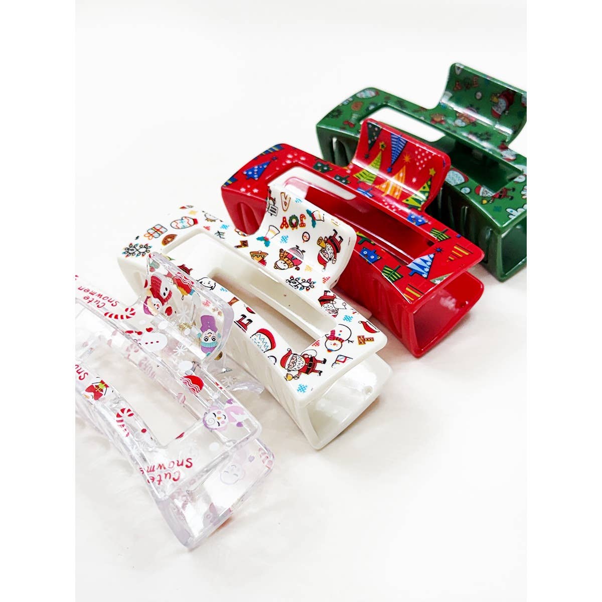Christmas Rectangle Hair Claw Clip