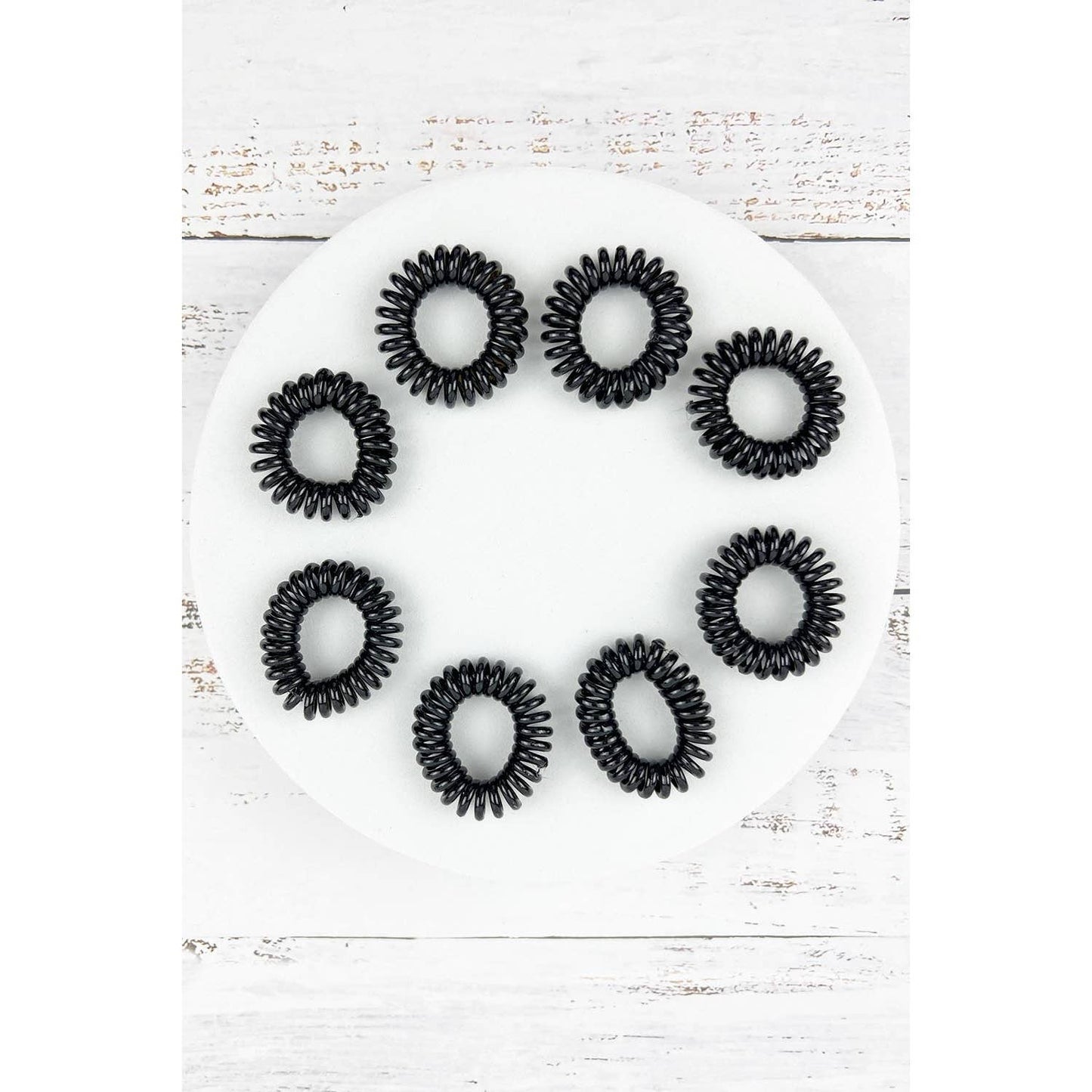 Black Spiral Hair Tie Set