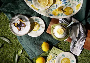 Oval Melamine Platter - Lemons