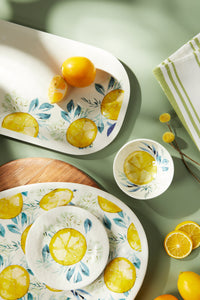 Oval Melamine Platter - Lemons