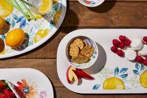 Oval Melamine Platter - Lemons