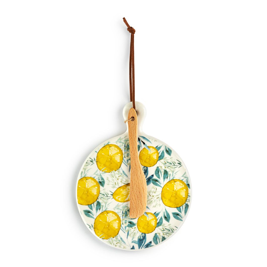 Mini Ceramic Serving Board - Lemons