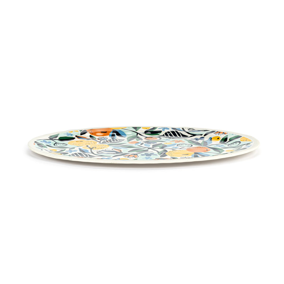 Citrus Blooms Melamine Oval Platter