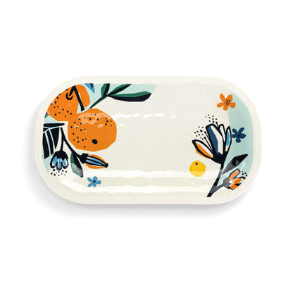 Citrus Blooms Melamine Rectangular Platter