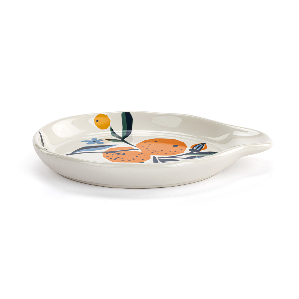 Citrus Blooms Ceramic Spoon Rest