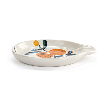 Citrus Blooms Ceramic Spoon Rest