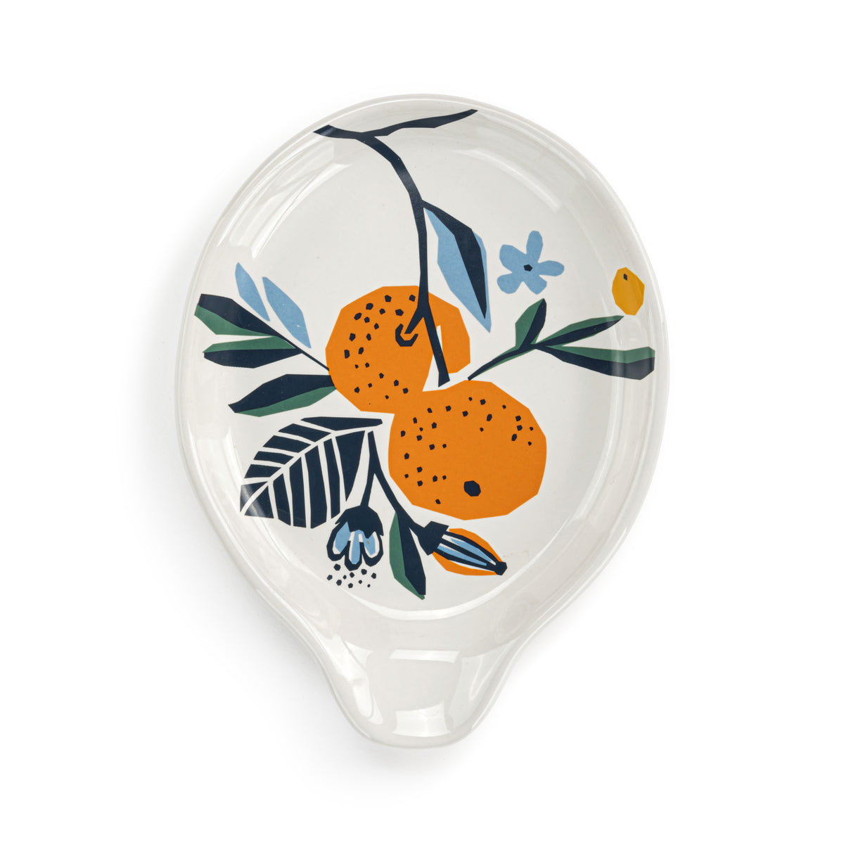 Citrus Blooms Ceramic Spoon Rest
