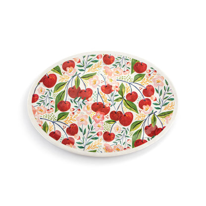 Cherry Bamboo Melamine Oval Platter
