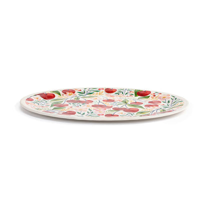 Cherry Bamboo Melamine Oval Platter