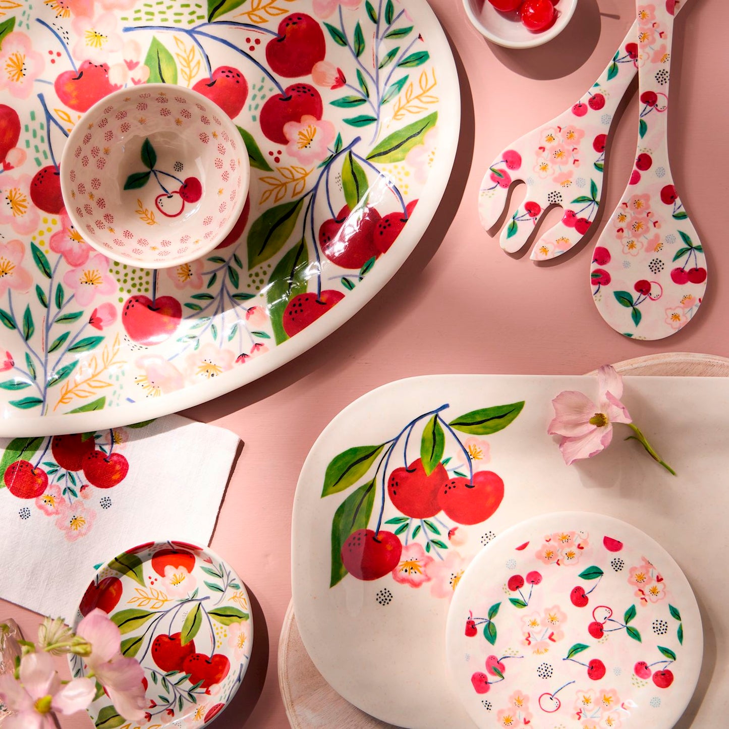 Cherry Bamboo Melamine Oval Platter