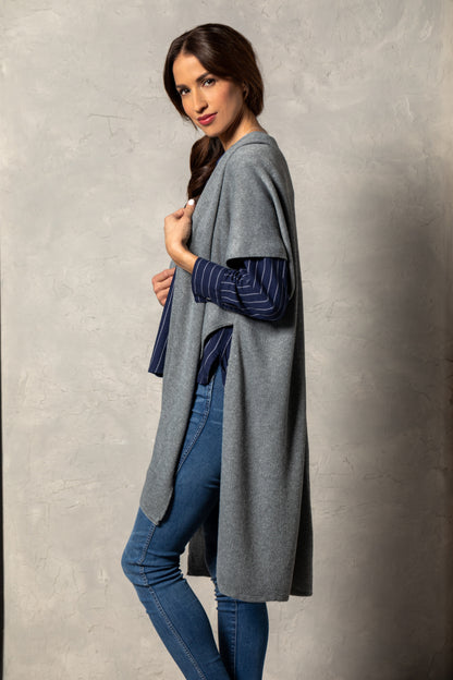Recycled Knit Duster - Gray