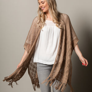 Taupe Crochet Duster