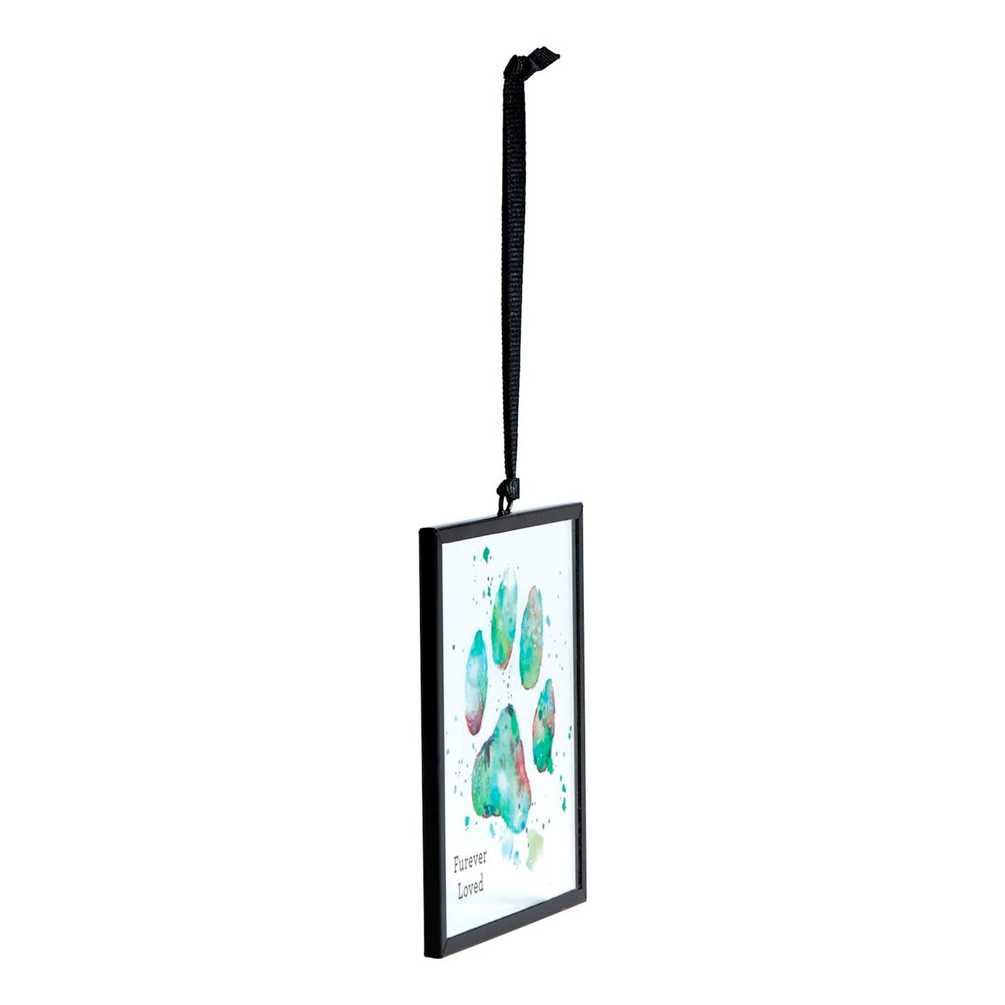Teal Paw Print Suncatcher