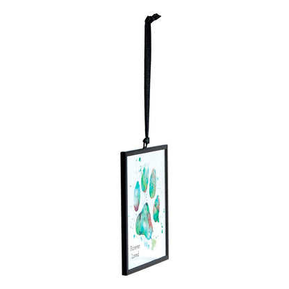 Teal Paw Print Suncatcher