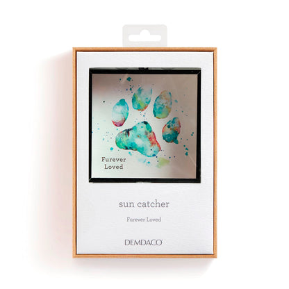 Teal Paw Print Suncatcher