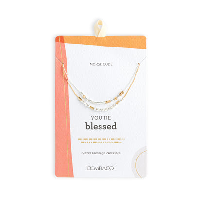 Morse Code Necklace - You're Blessed