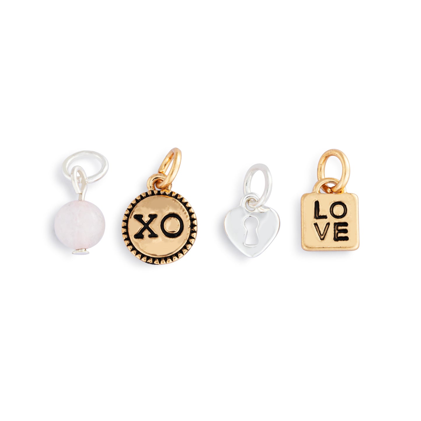 Love Charm Silver Earring Set