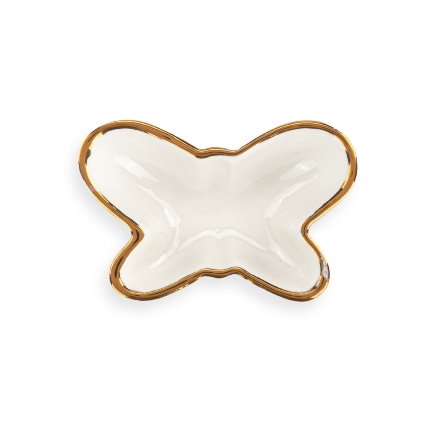 Butterfly Shaped Mini Ceramic Dish - Cream