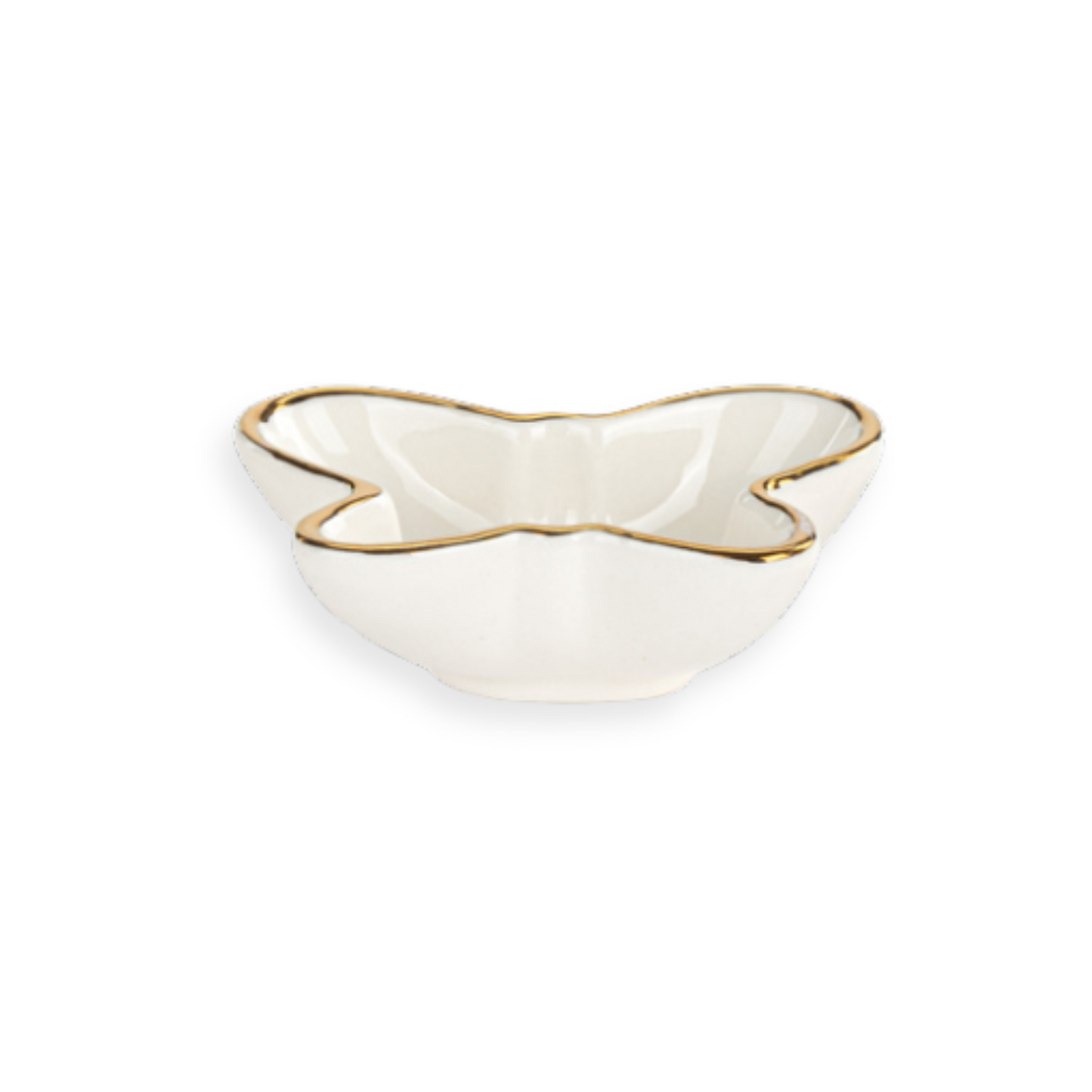 Butterfly Shaped Mini Ceramic Dish - Cream