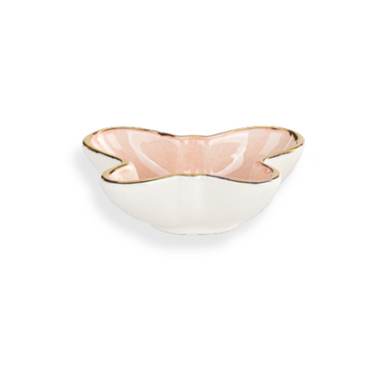Butterfly Shaped Mini Ceramic Dish - Pink