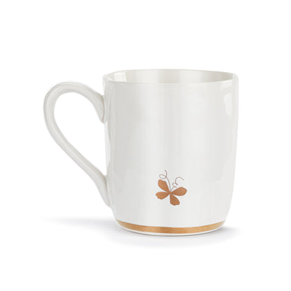 Pastel Butterfly Mug with Gold Trim