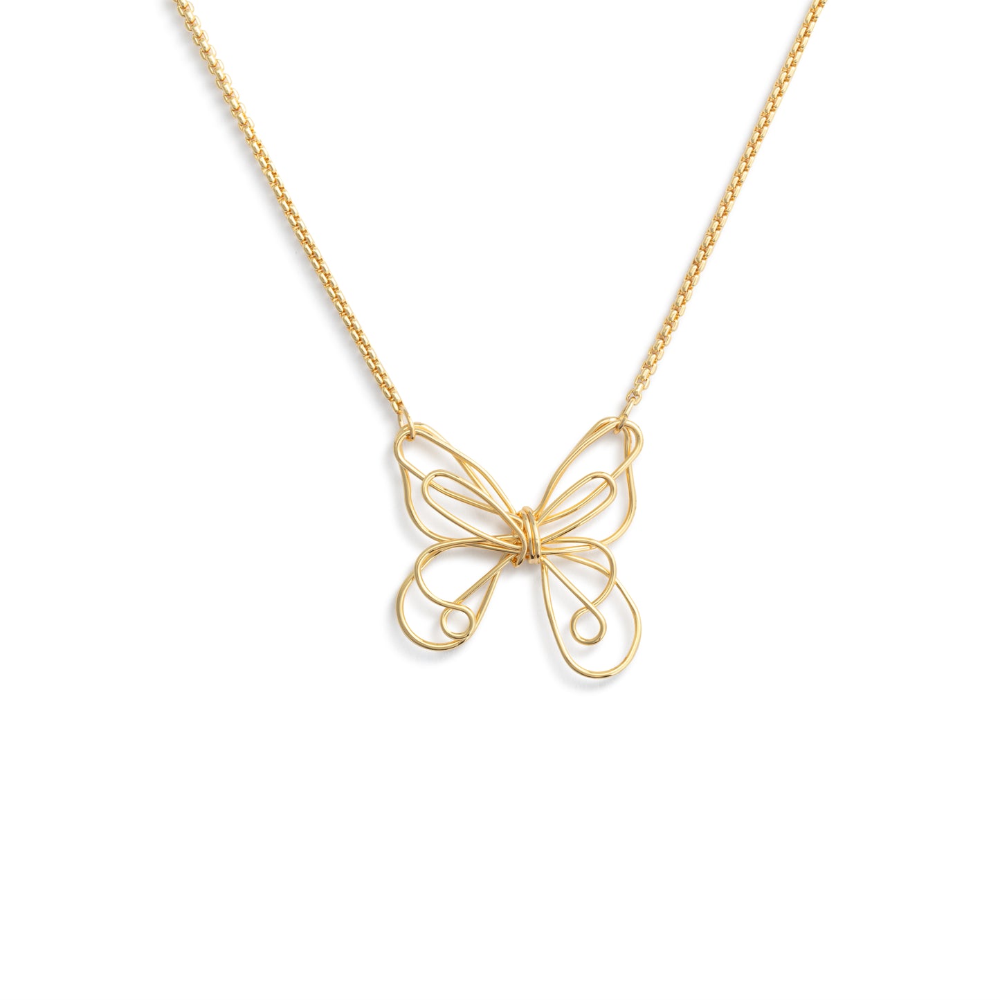Butterfly Open Charm Necklace