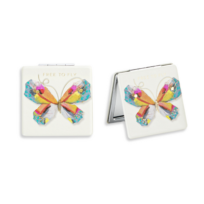 Butterfly Pocket Mirror - Free To Fly