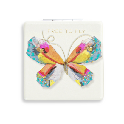 Butterfly Pocket Mirror - Free To Fly