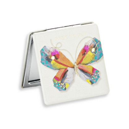 Butterfly Pocket Mirror - Free To Fly