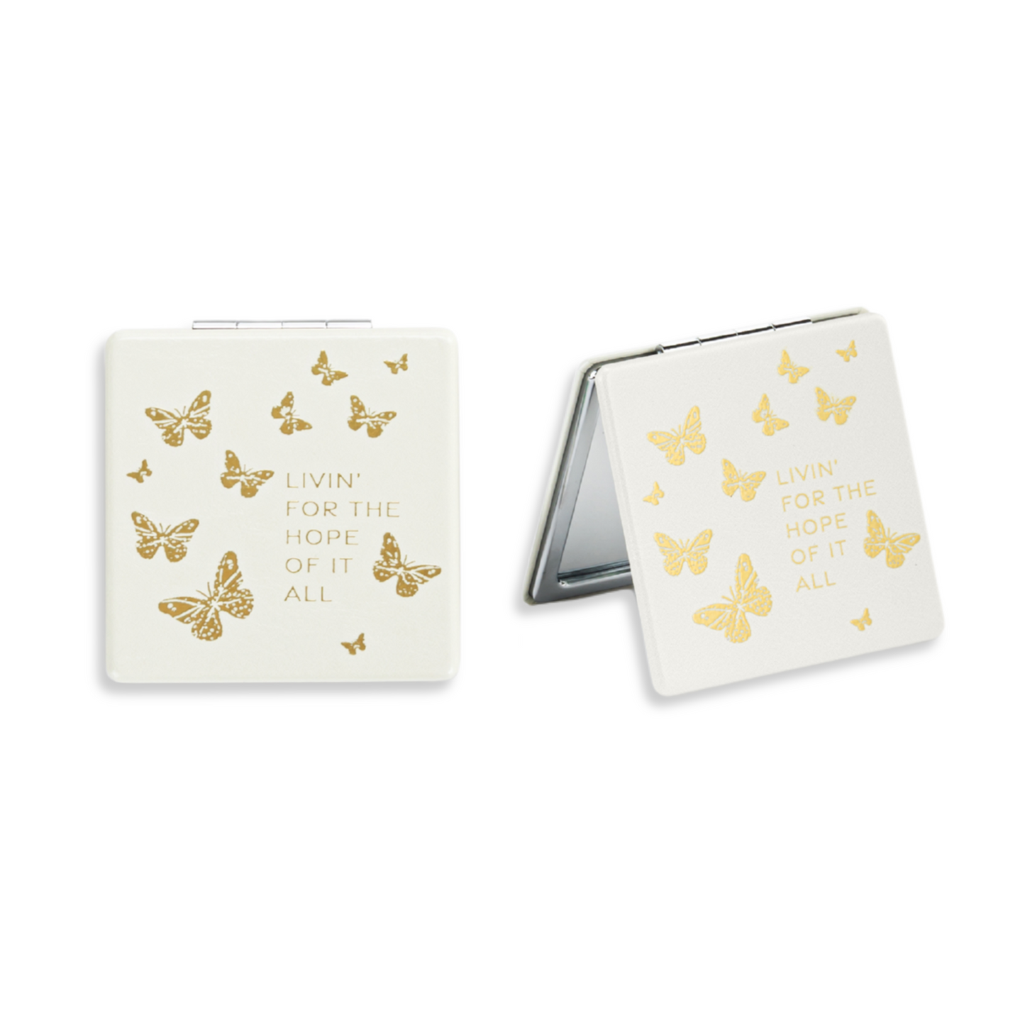 Butterfly Pocket Mirror - Livin' For The Hope