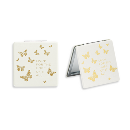 Butterfly Pocket Mirror - Livin' For The Hope