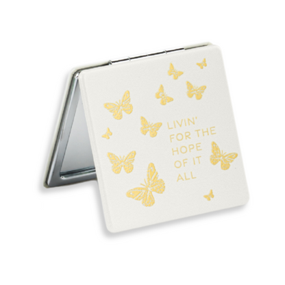 Butterfly Pocket Mirror - Livin' For The Hope