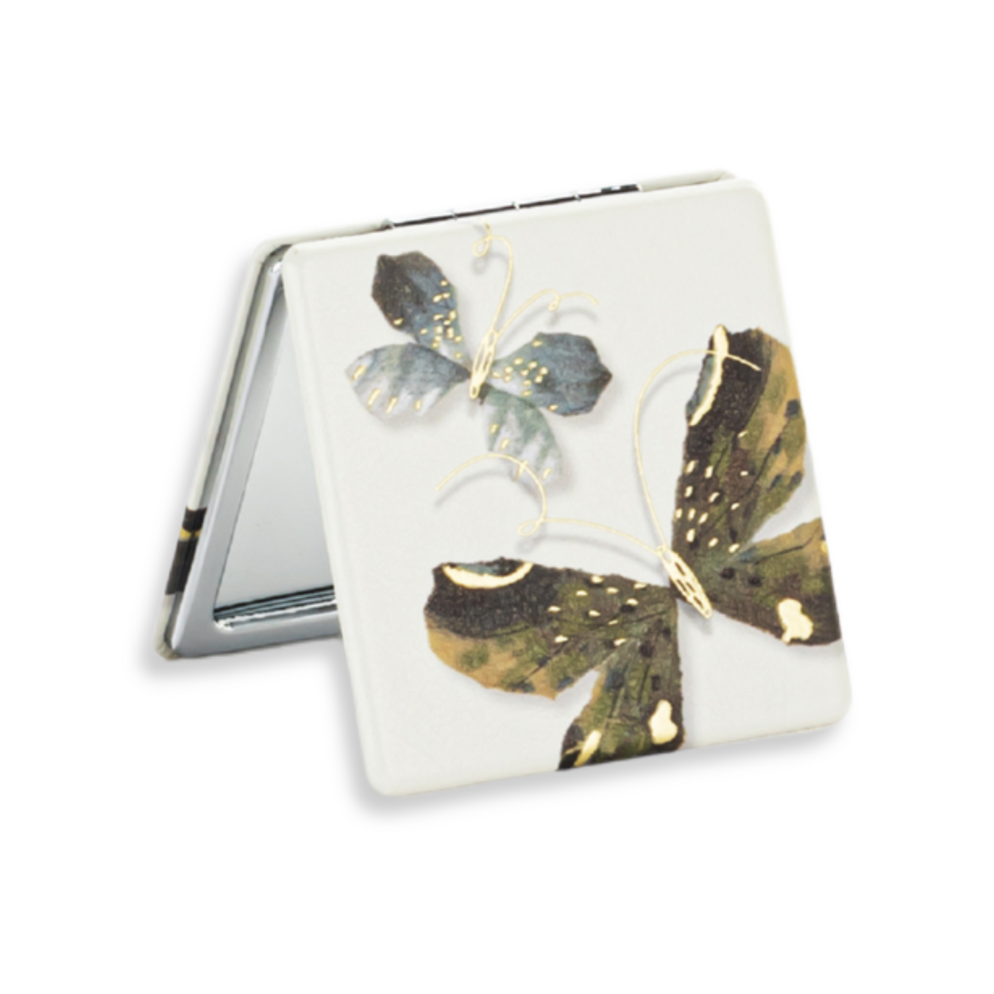 Butterfly Pocket Mirror - Neutral Butterflies