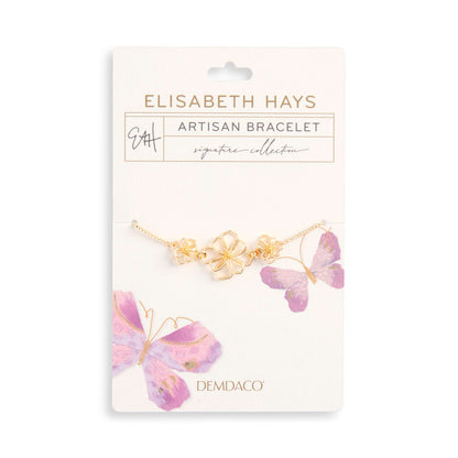 Gold Flower Open Wire Bracelet