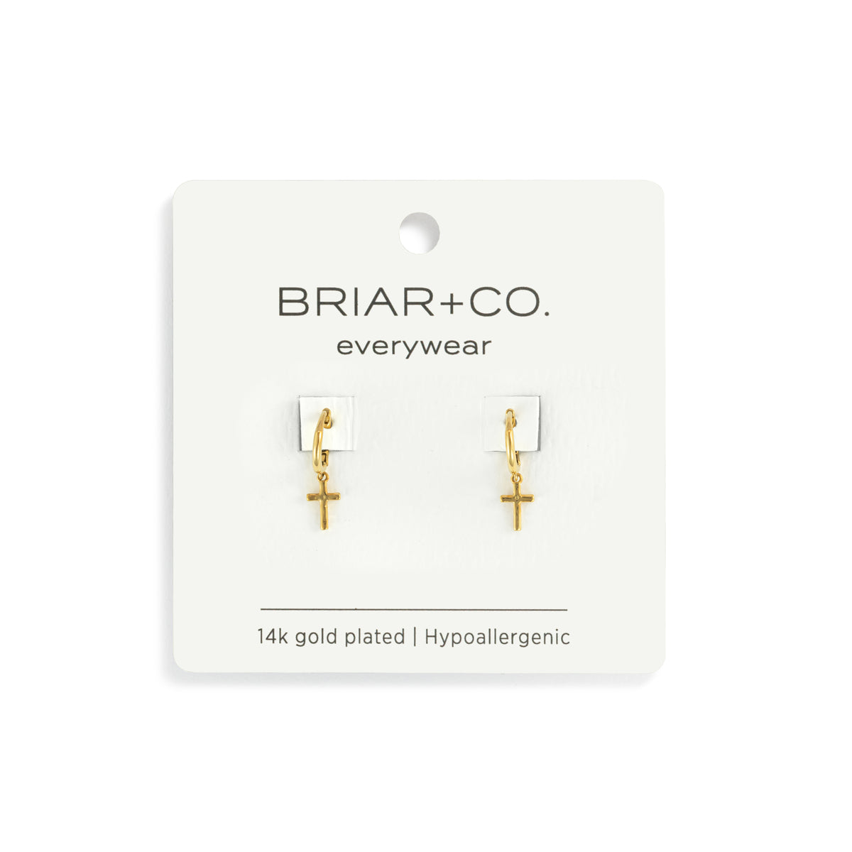 Cross Huggie Earrings
