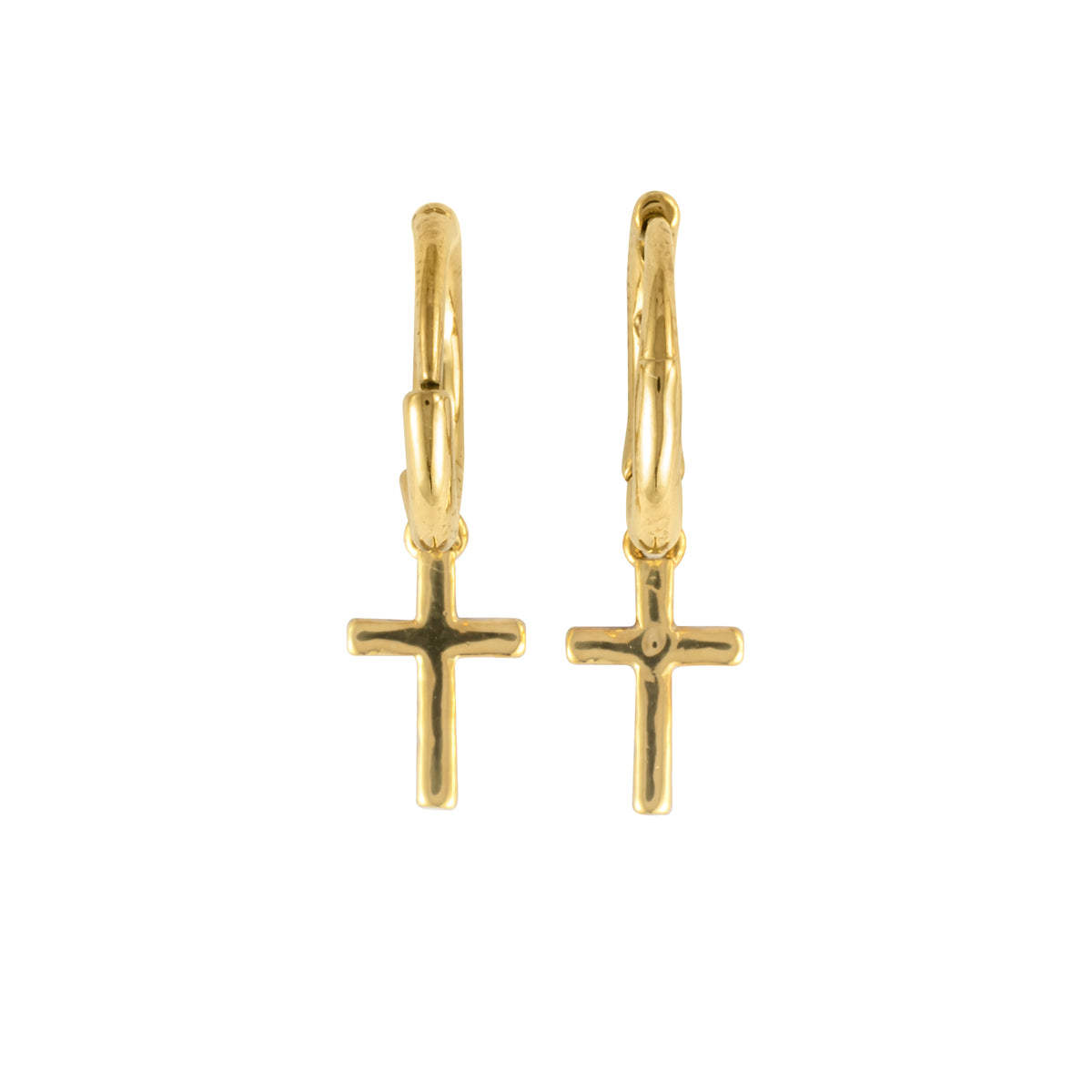 Cross Huggie Earrings