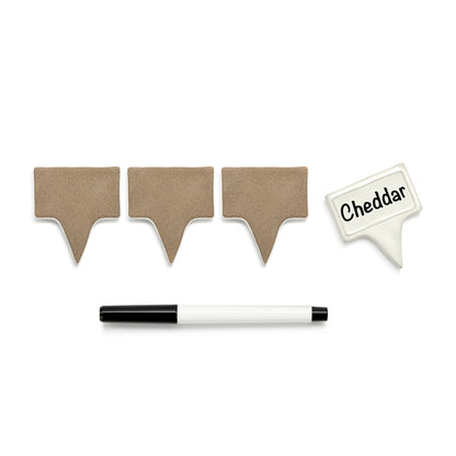 Reusable Cheese Labels with Marker Set