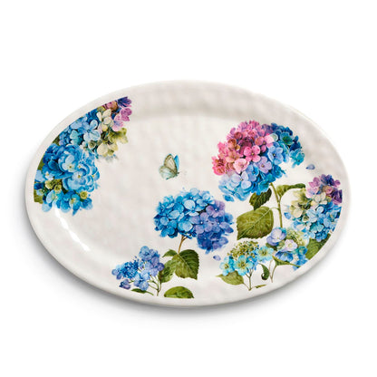 Hydrangea Melamine Oval Platter