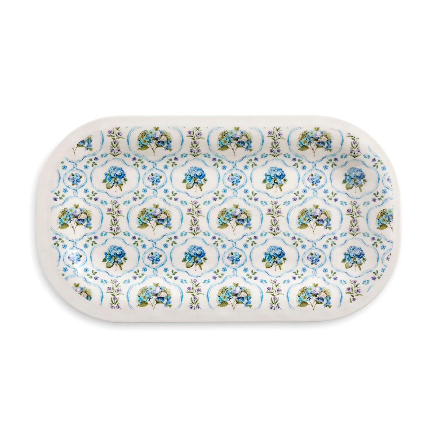 Hydrangea Melamine Rectangular Platter