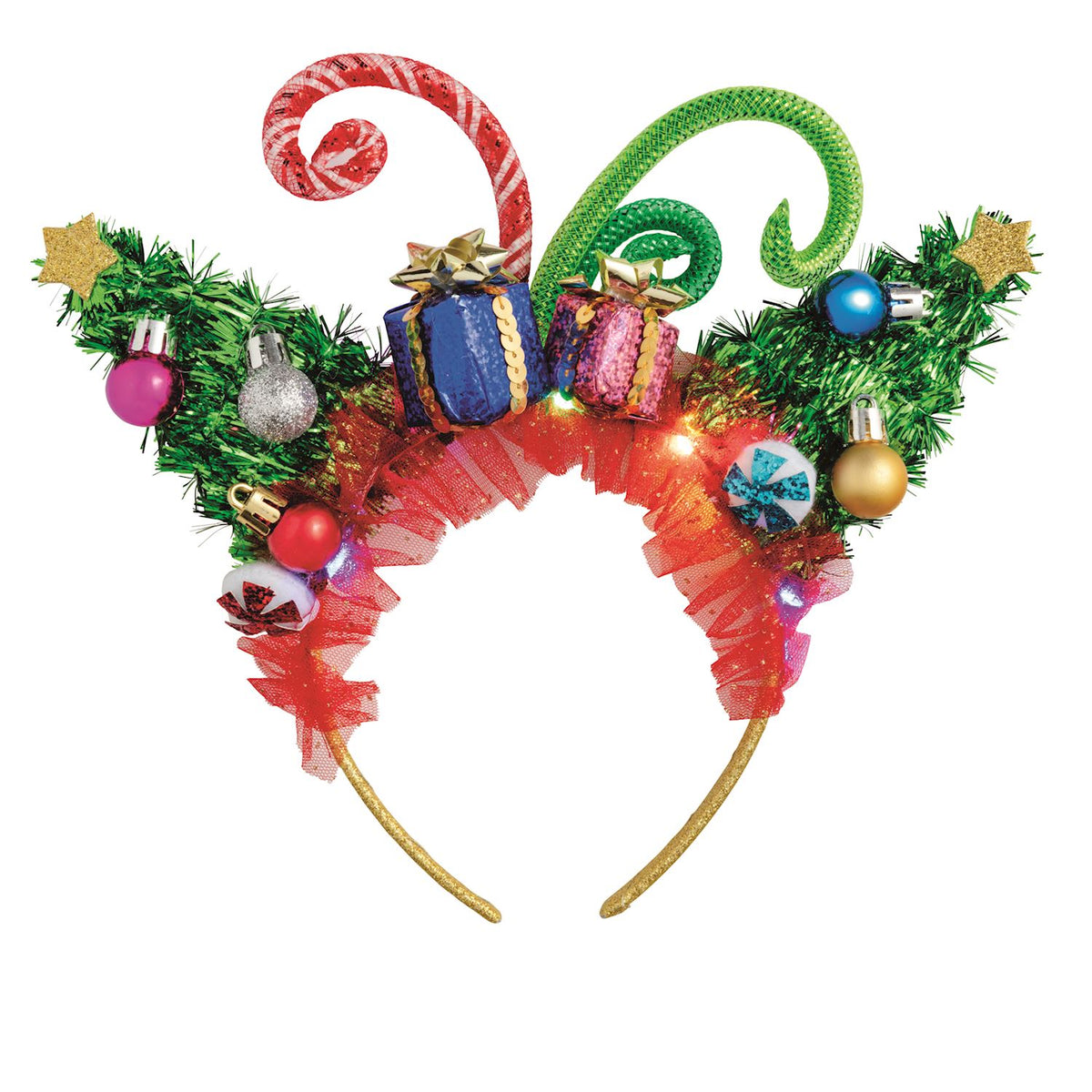 Blue Light-Up Christmas Headband