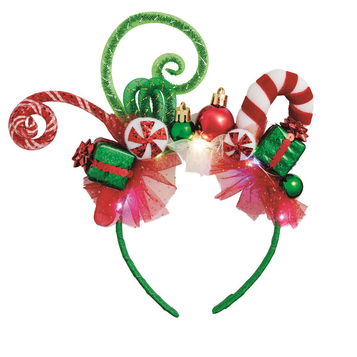 Green Light-Up Christmas Headband