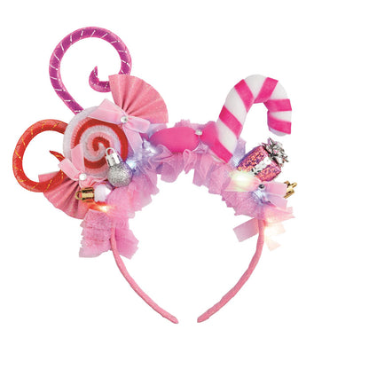 Pink Light-Up Christmas Headband