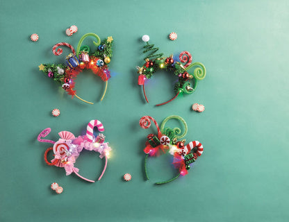 Red Light-Up Christmas Headband