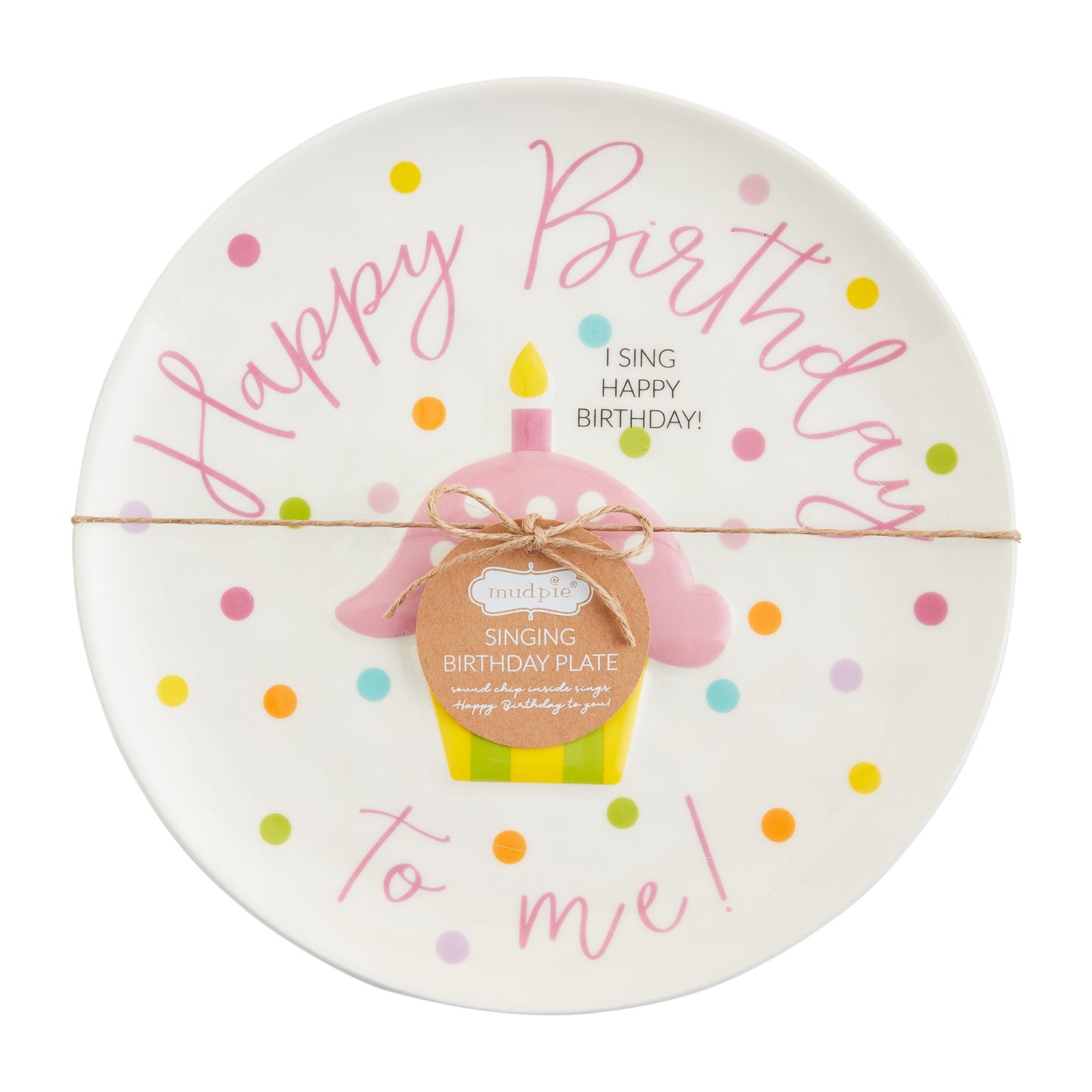 Birthday Singing Plate - Pink