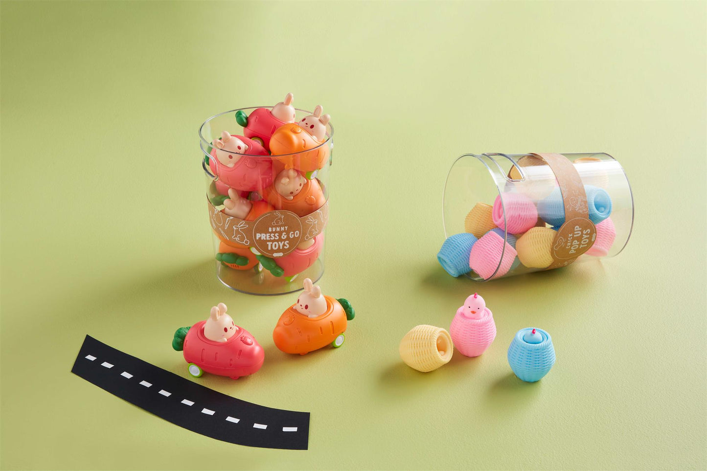 Bunny Press & Go Toys