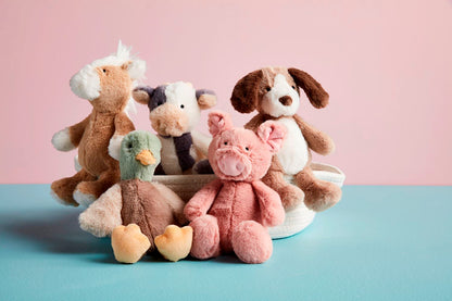 Farm Plush Rattle Pals - Cow