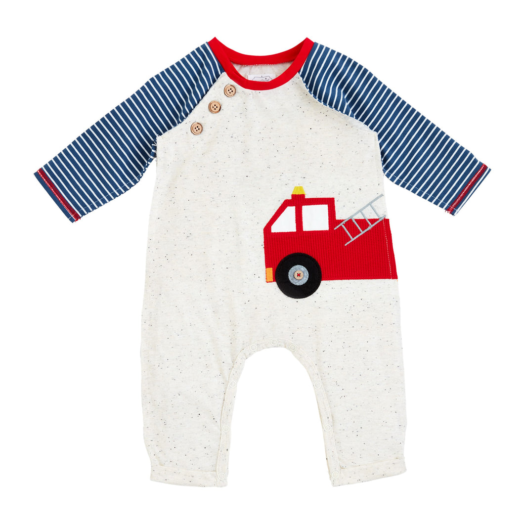 Fire Truck Raglan One-Piece