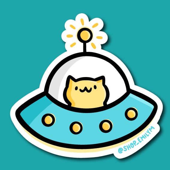 Space Cat Vinyl Sticker